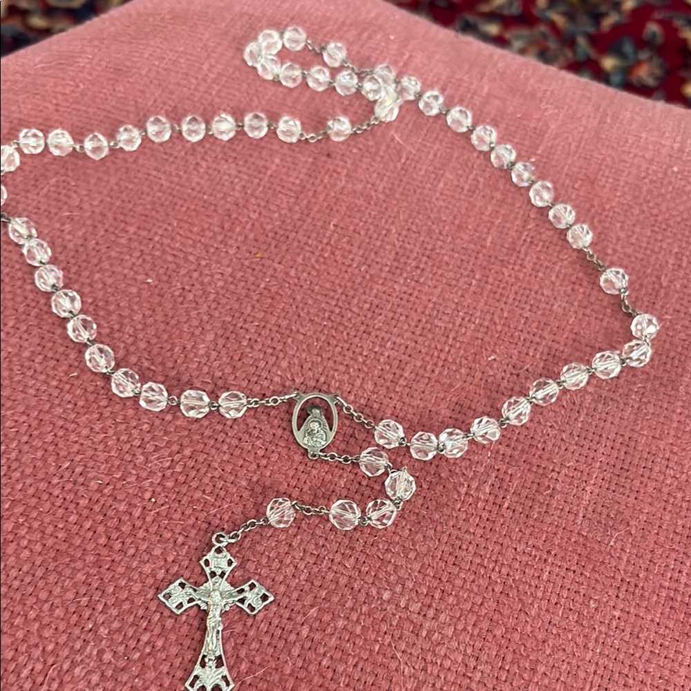 Large Vintage Sterling Silver Rosary